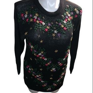 Vintage The Nutcracker Beaded Christmas Crew Sweater Size Medium